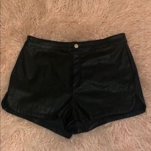 H&M Vegan Leather Shorts